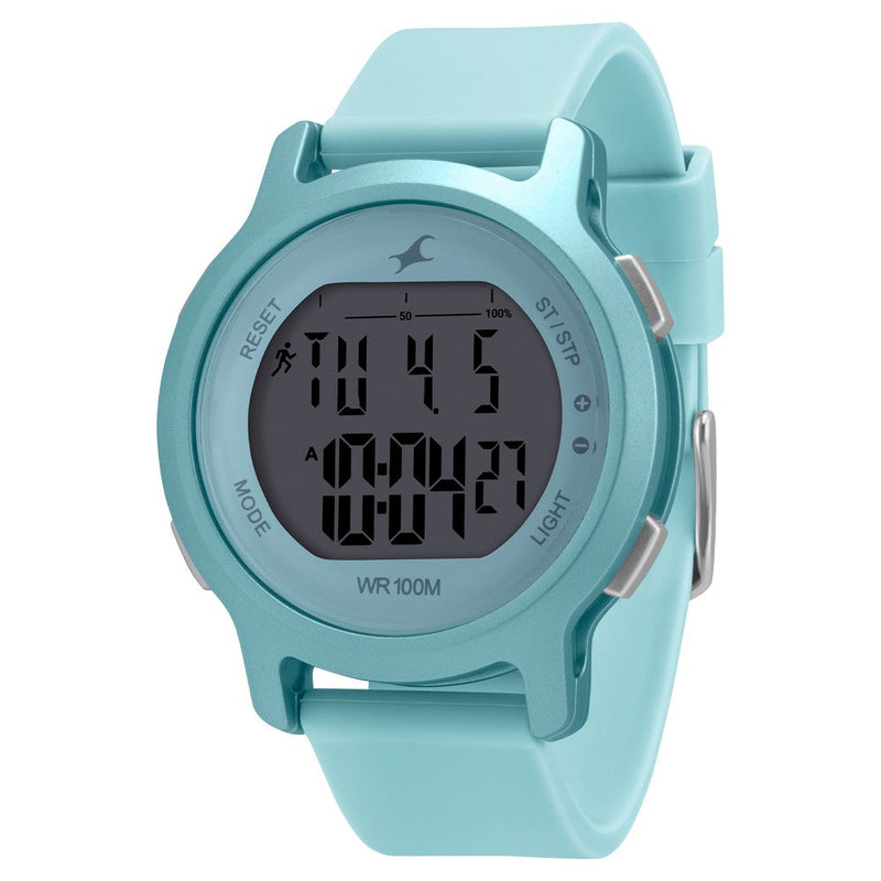 Fastrack Street Line DigitalBlue Dial Silicone Strap Watch for Girls