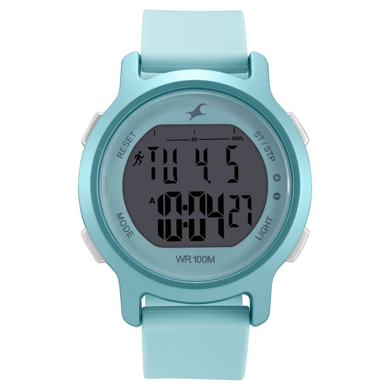 Fastrack Street Line DigitalBlue Dial Silicone Strap Watch for Girls