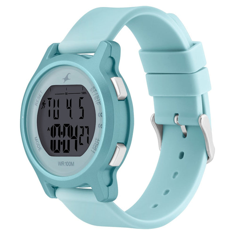 Fastrack Street Line DigitalBlue Dial Silicone Strap Watch for Girls