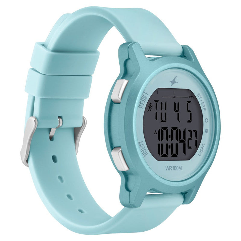 Fastrack Street Line DigitalBlue Dial Silicone Strap Watch for Girls