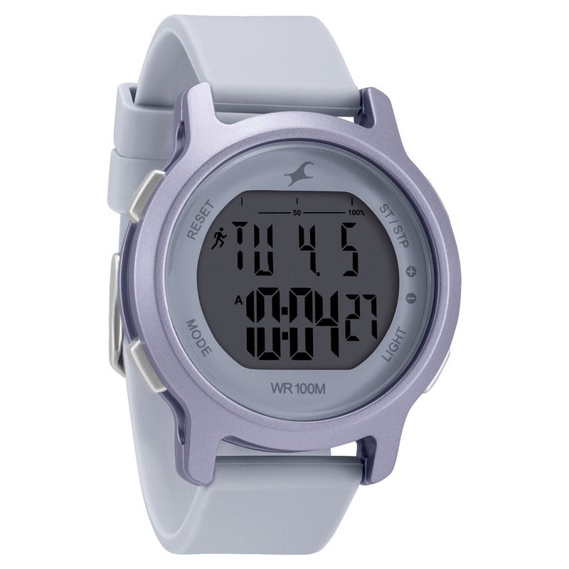 Fastrack Street Line DigitalPurple Dial Silicone Strap Watch for Girls