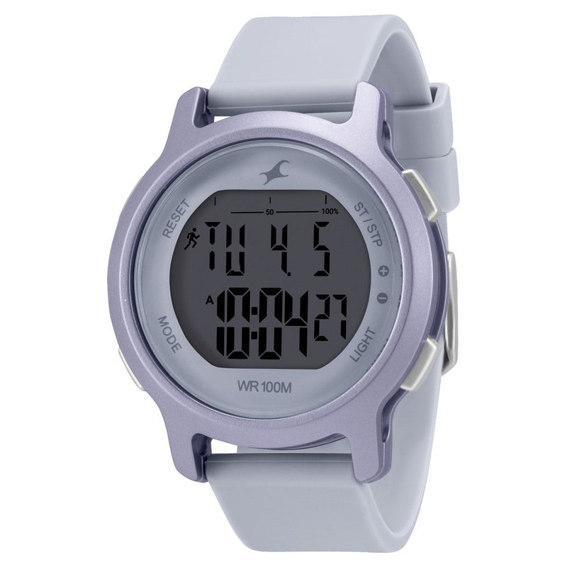 Fastrack Street Line DigitalPurple Dial Silicone Strap Watch for Girls