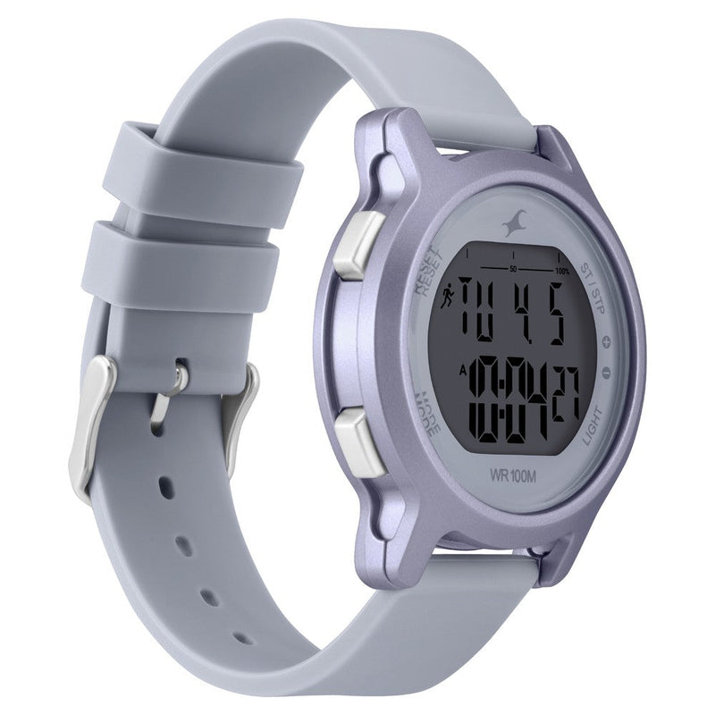 Fastrack Street Line DigitalPurple Dial Silicone Strap Watch for Girls