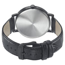 Sonata Quartz Analog with Date Black Dial Leather Strap Watch for Men