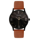 Sonata Quartz Analog Black Dial Leather Strap Watch for Men