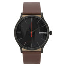 SONATA Knot Grey Dial Leather Strap Watch for Men