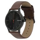 SONATA Knot Grey Dial Leather Strap Watch for Men
