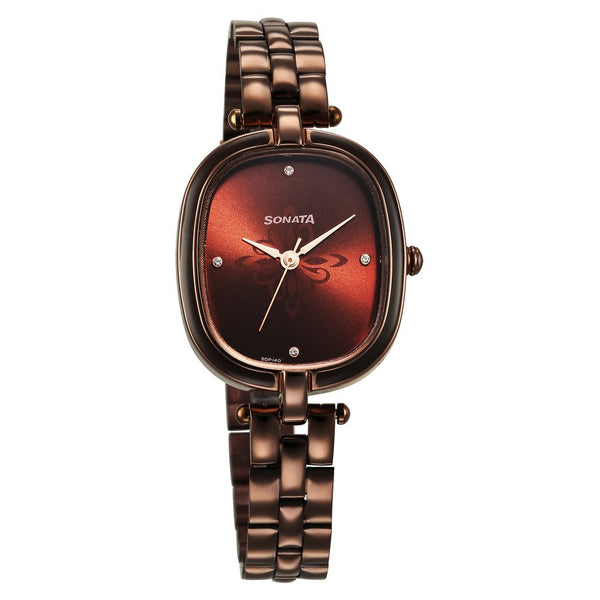 Sonata Utsav Brown Dial Watch for Women