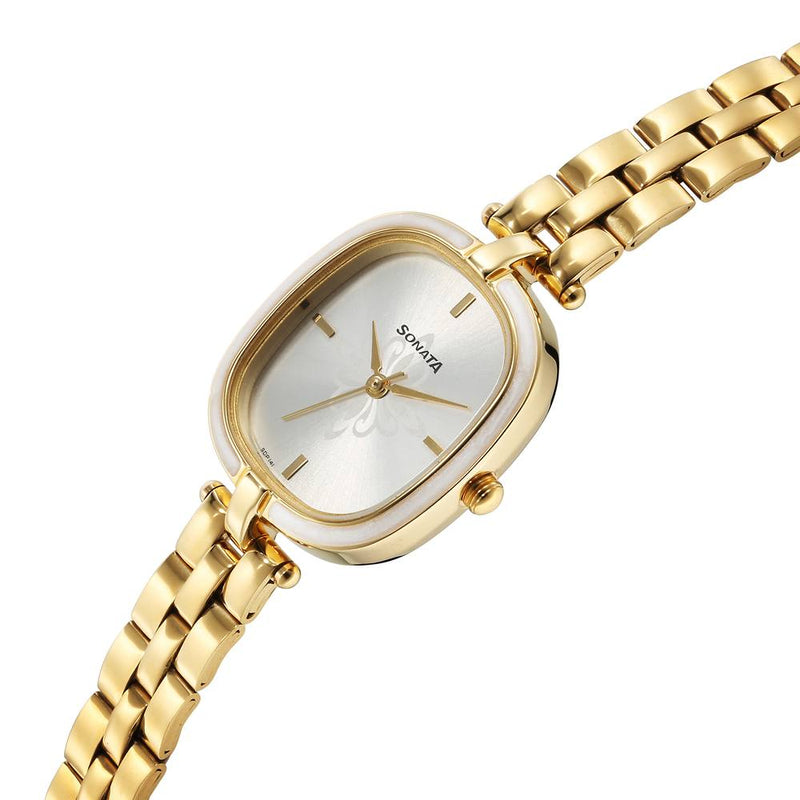 Sonata Utsav Silver Dial Watch for Women