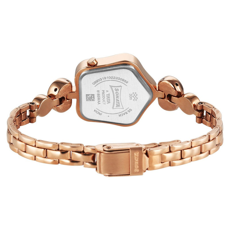 Sonata Utsav Rose Gold Dial Watch for Women