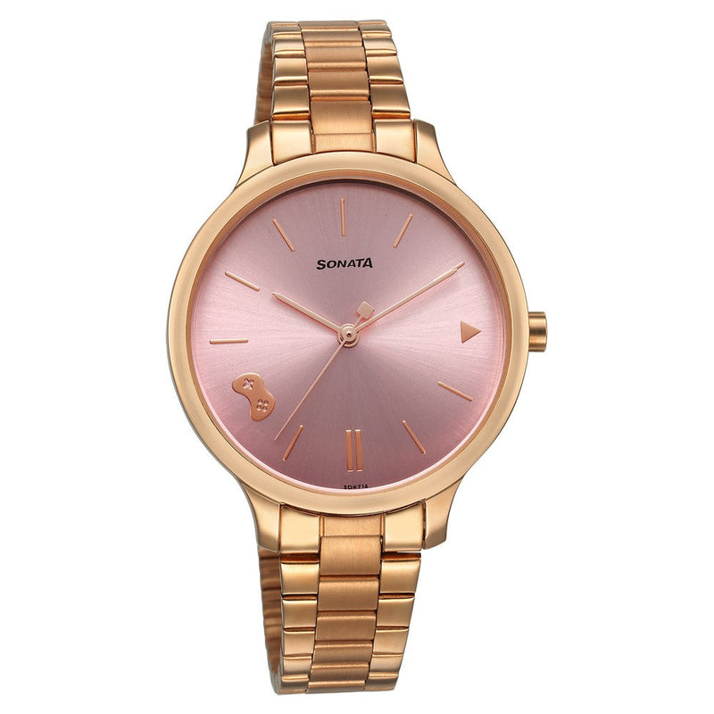 Sonata Play Pink Dial Watch for Women