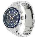 Titan Quartz Chronograph Blue Dial Stainless Steel Strap Watch for Men