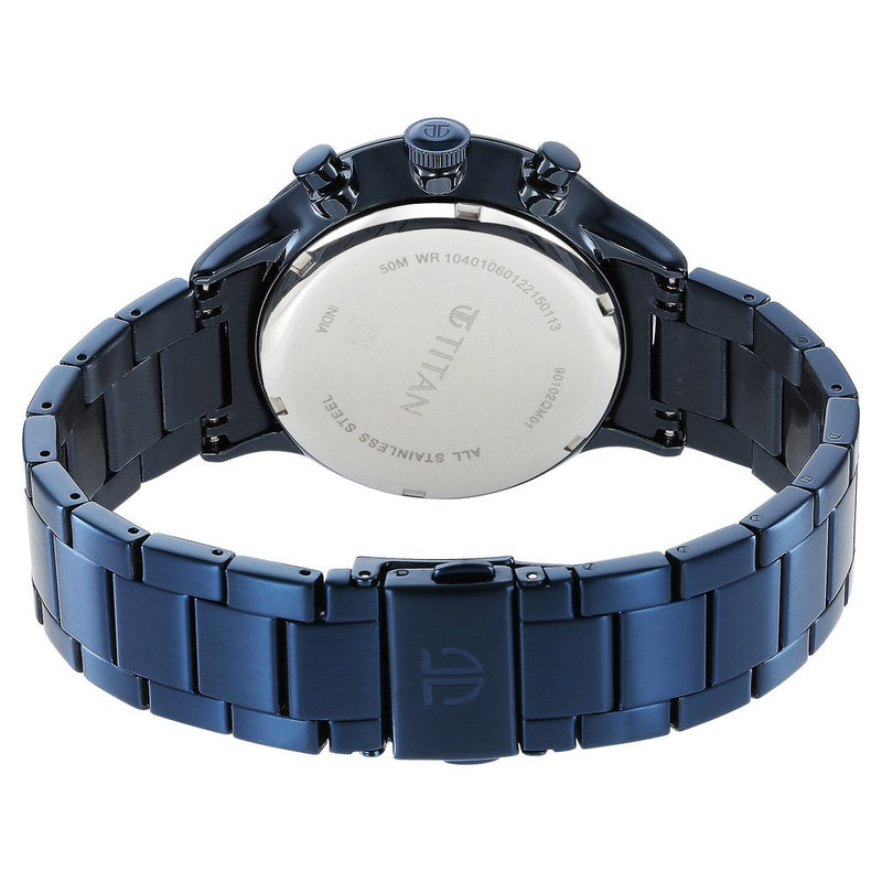 Titan Urban Magic Blue Dial Multial Stainless Steel Strap watch for Men