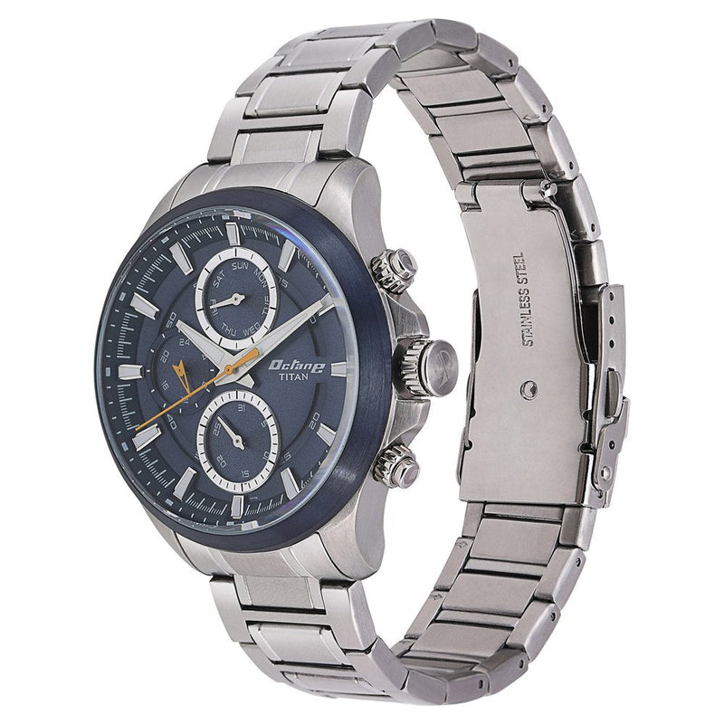 Titan Octane Blue Dial Multi Stainless Steel Strap watch for Men