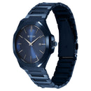 Titan Classique Slim Quartz Analog with Date Blue Dial Stainless Steel Strap Watch for Men