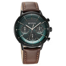 Titan Light Leathers Quartz Multifunction Black Dial Stainless Steel Strap Watch for Men