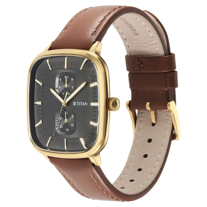 Titan Avant Garde Anthracite Dial Multi Stainless Steel Strap watch for Men