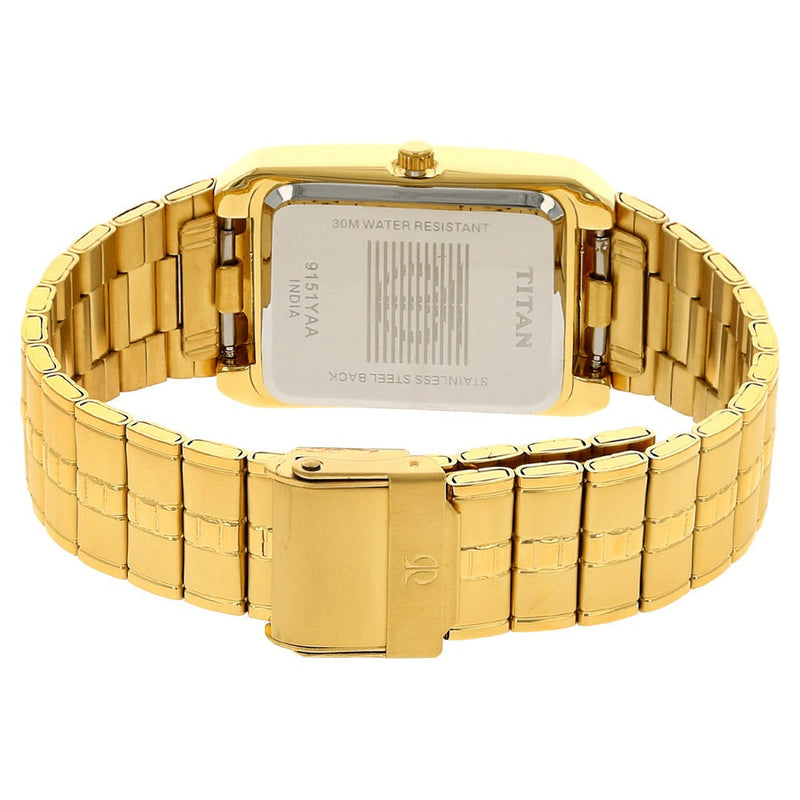 Titan Golden Dial Analog with DateMetal Strap watch for Men