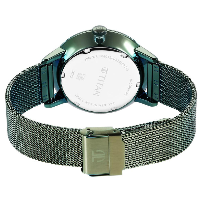 Titan Modern Classics Green Dial Multi Stainless Steel Strap Watch for Men