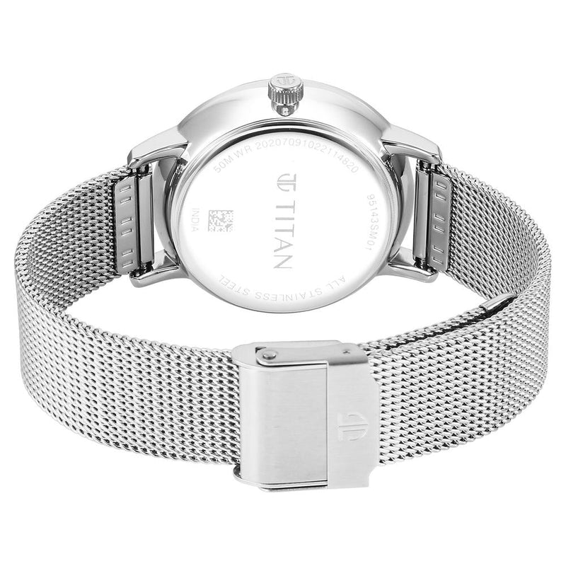 Titan Workwear Slimline Mother Of Pearl Dial Stainless Steel Strap Watch for Women