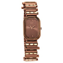 Titan Love All Brown Dial Analog Metal Strap Watch for Women