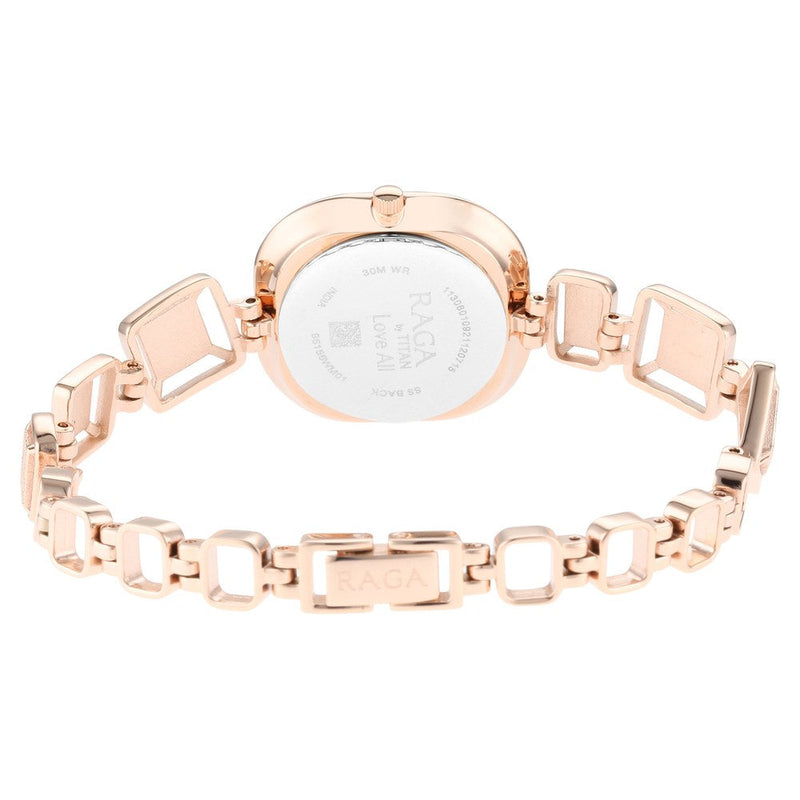 Titan Love All Rose Gold Dial Women Watch With Metal Strap