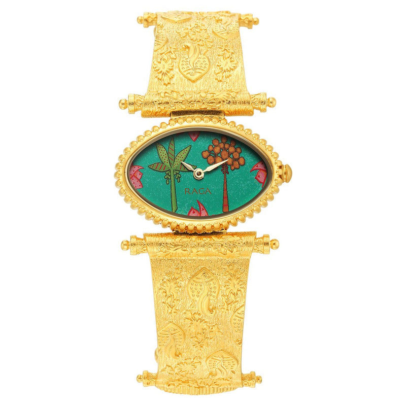 Titan Raga X Masaba Green Dial Women Watch With Metal Strap