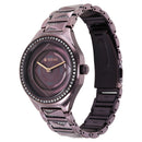 Titan Purple Glitz Analog Quartz Stainless Steel Strap Watch for Women