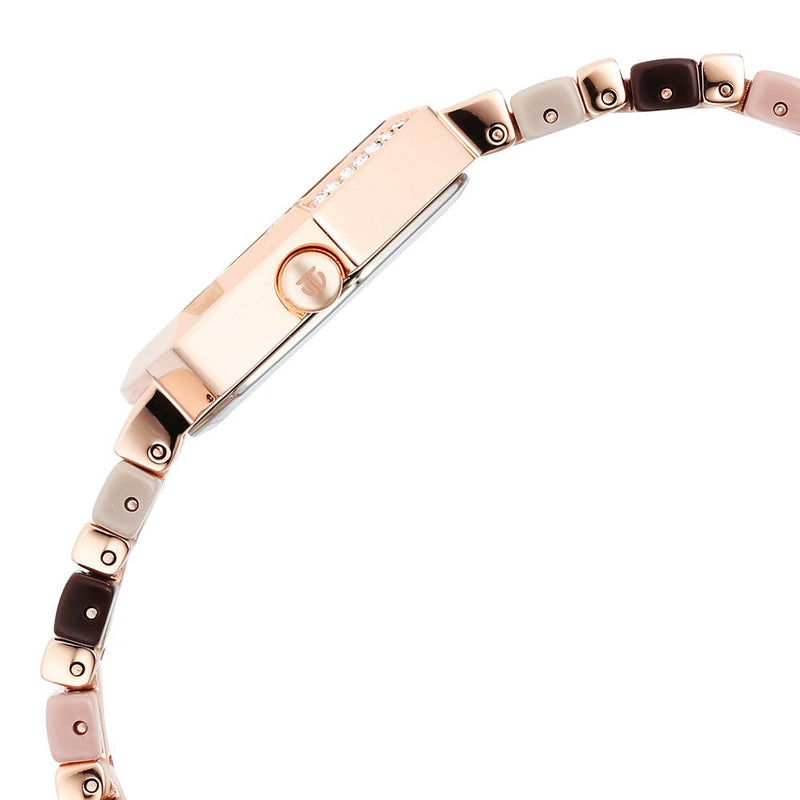 Titan Glitz Rose Gold Dial Analog Metal and Plastic Strap watch for Women