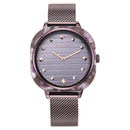 TITAN Glitz Purple Dial Stainless Steel Strap Watch for Women