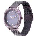 TITAN Glitz Purple Dial Stainless Steel Strap Watch for Women