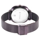 TITAN Glitz Purple Dial Stainless Steel Strap Watch for Women