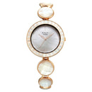 Titan Raga Power Pearls Quartz Analog Mother Of Pearl Dial faceted MOP Strap Watch for Women