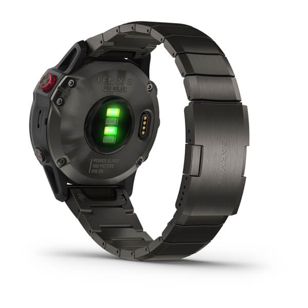 Garmin Fenix 6 Titanium Black Bracelet Full Color Display Dial Watch - 010-02410-23