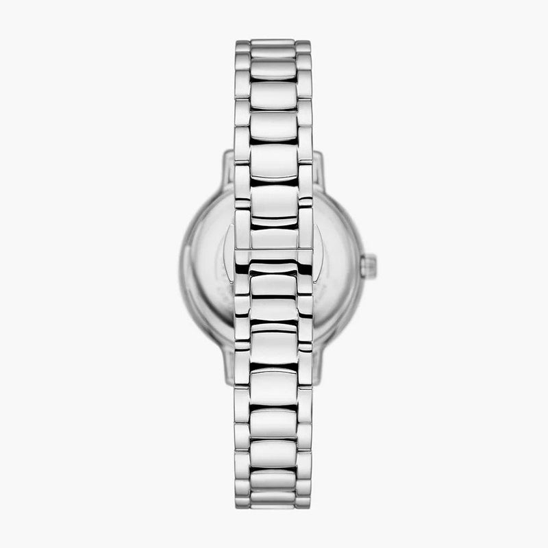 EMPORIO ARMANI THREE-HAND STAINLESS STEEL WATCH