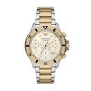Emporio Armani Diver Men's 2T Silver/Gold Stainless Steel Watch - AR11606