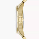 Armani Exchange Men's Three-Hand Day-Date Gold-Tone Stainless Steel Watch