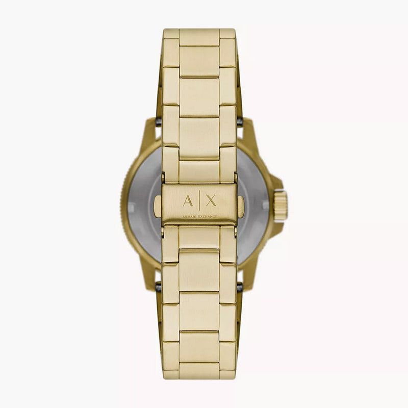 Armani Exchange Men's Three-Hand Gold-Tone Stainless Steel Watch