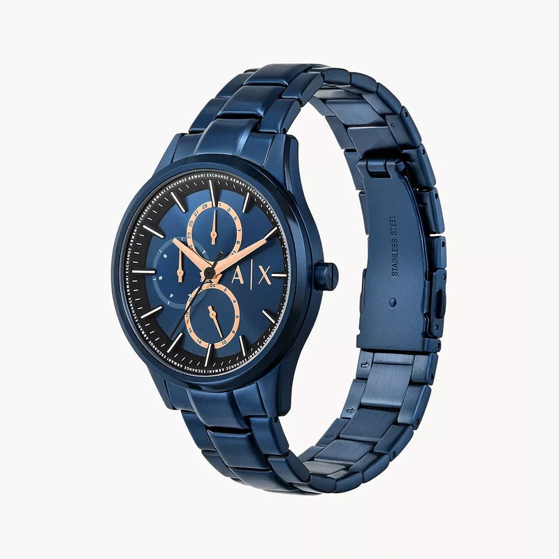 Armani Exchange Men's Multifunction Blue Stainless Steel Watch