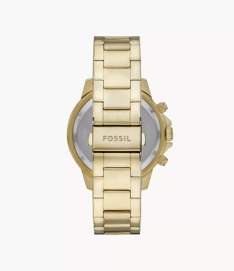 Fossil Analog Men's Watch Gold Plated Metal Bracelet - BQ2493