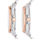 Fossil Gift Set 2-Tone Stainless Steel Couple Set Watches