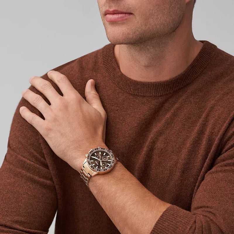 Fossil Bannon Men's Rose Gold Stainless Steel Watch