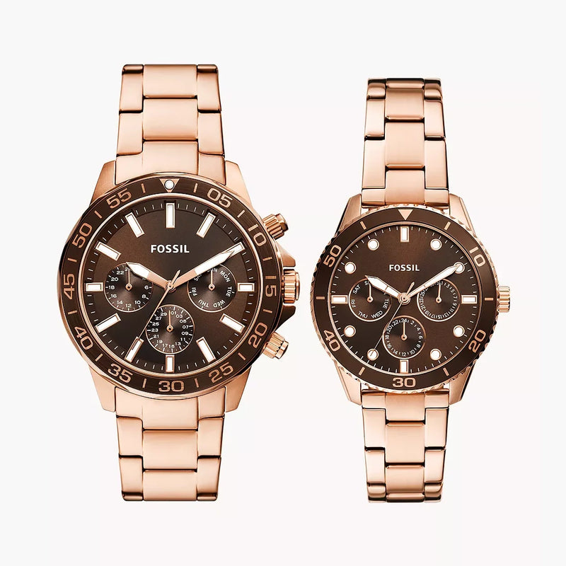 Fossil Bannon Men's Rose Gold Stainless Steel Watch