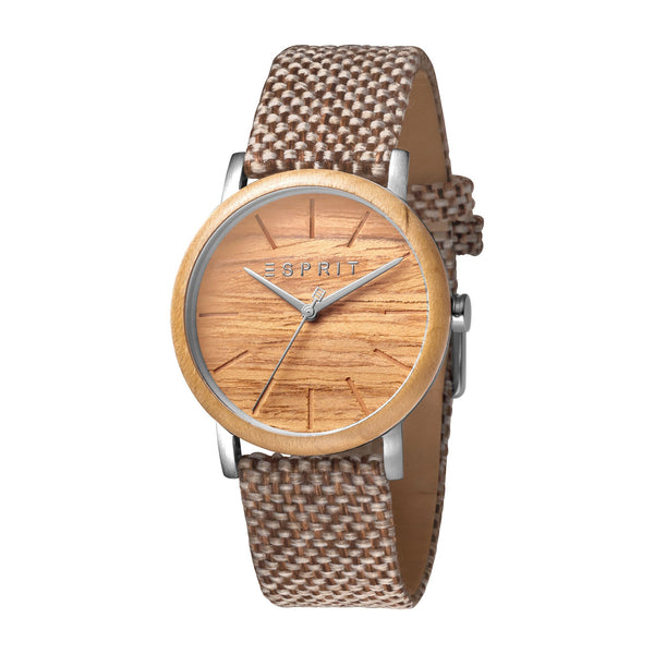 Esprit Men's Plywood Fashion Quartz Brown Watch