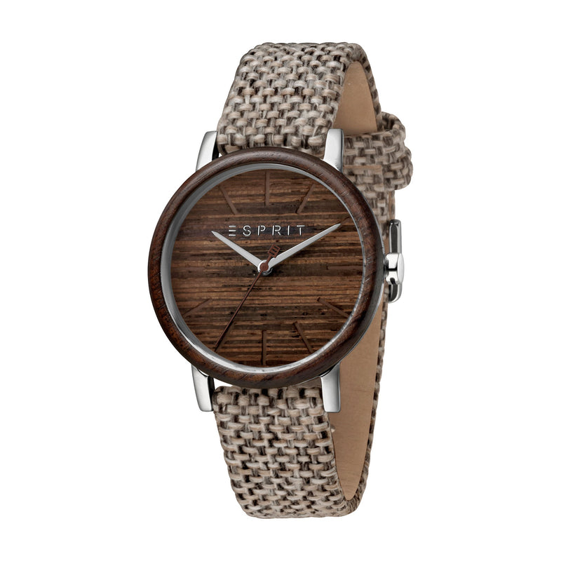 Esprit Women's Plywood Fashion Quartz Brown Watch