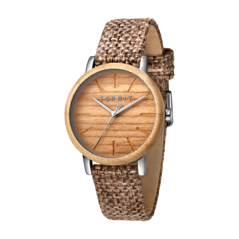 Esprit Women's Plywood Fashion Quartz Brown Watch