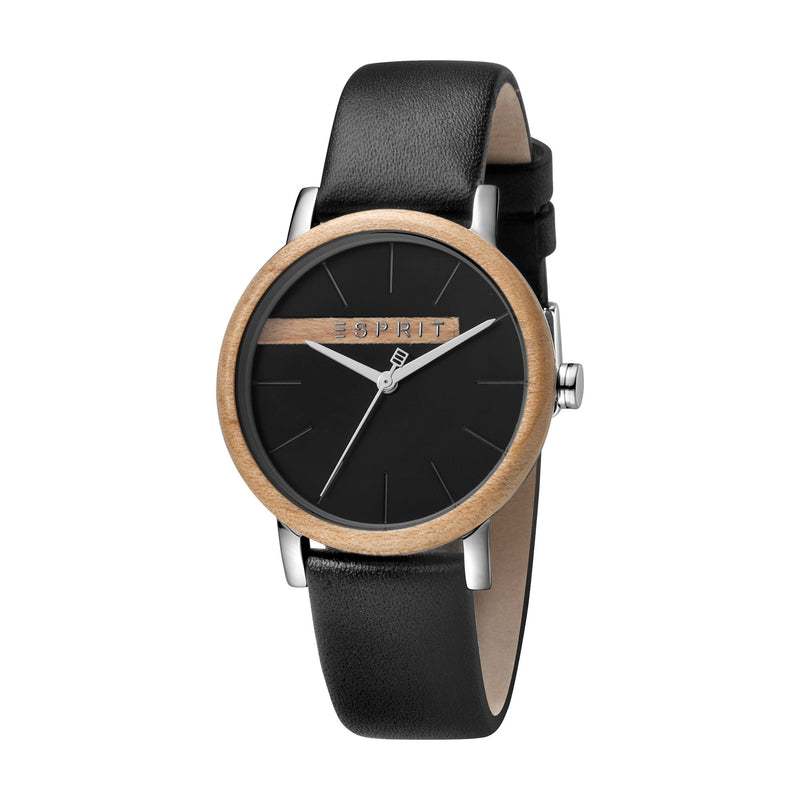 Esprit Women's Plywood Fashion Quartz Black Watch