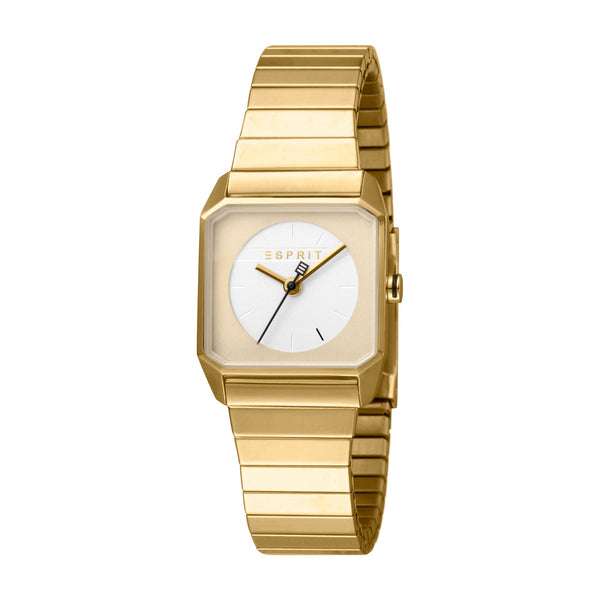 Esprit Women's Cube Mini Fashion Quartz Yellow Gold Watch