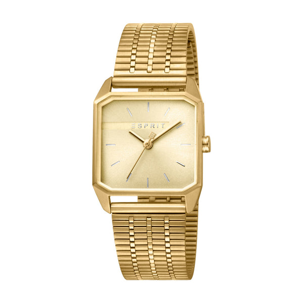 Esprit Women's Cube Ladies Fashion Quartz Yellow Gold Watch