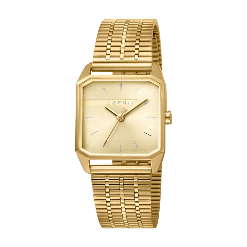 Esprit Women's Cube Ladies Fashion Quartz Yellow Gold Watch